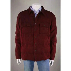 Ralph Lauren Rugby Red/Black Knit Woven Down Puffer Jacket Men's XL